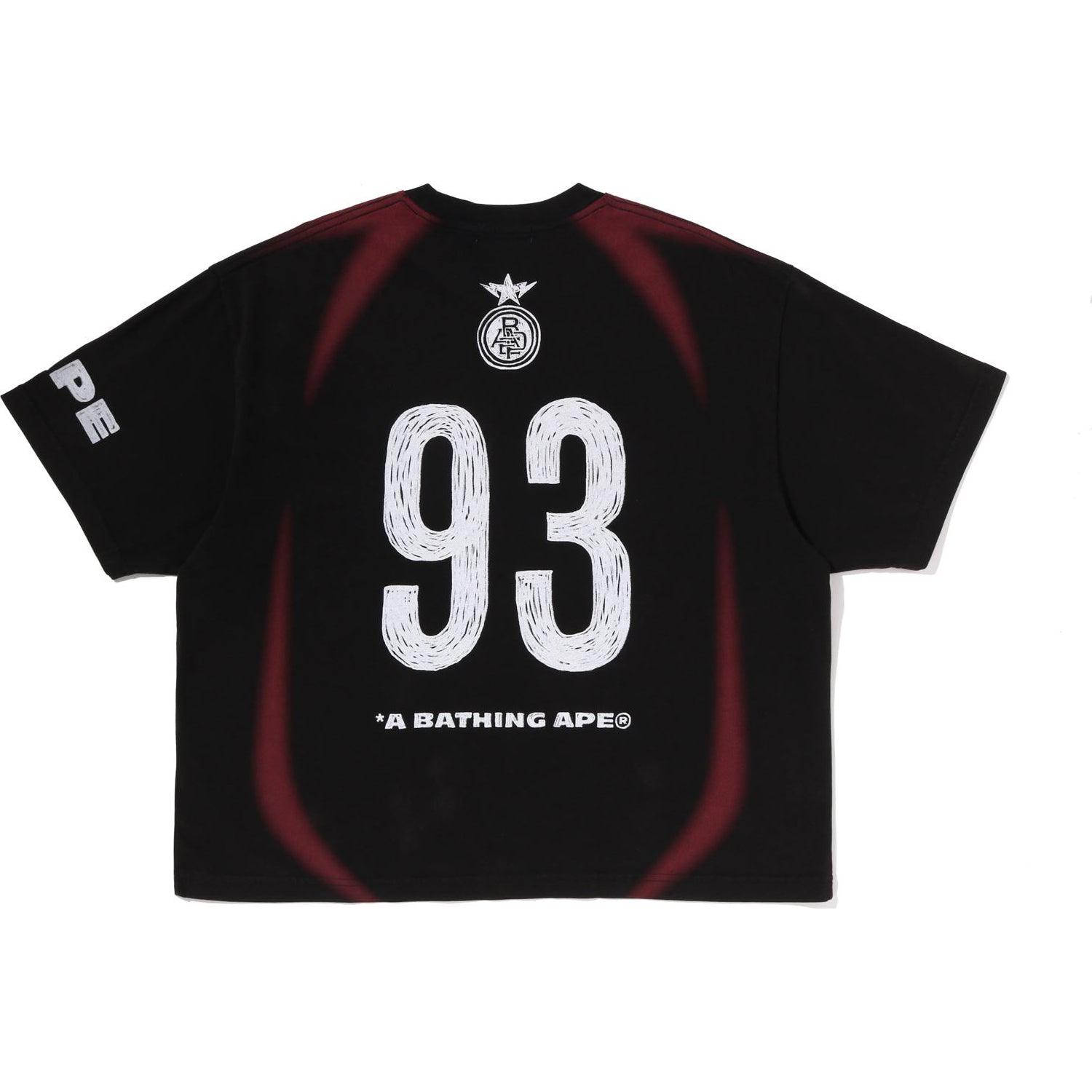 Alternative view of HEAVY WASH HAND DRAW FOOTBALL MULTI LOGO RELAXED FIT TEE MENS