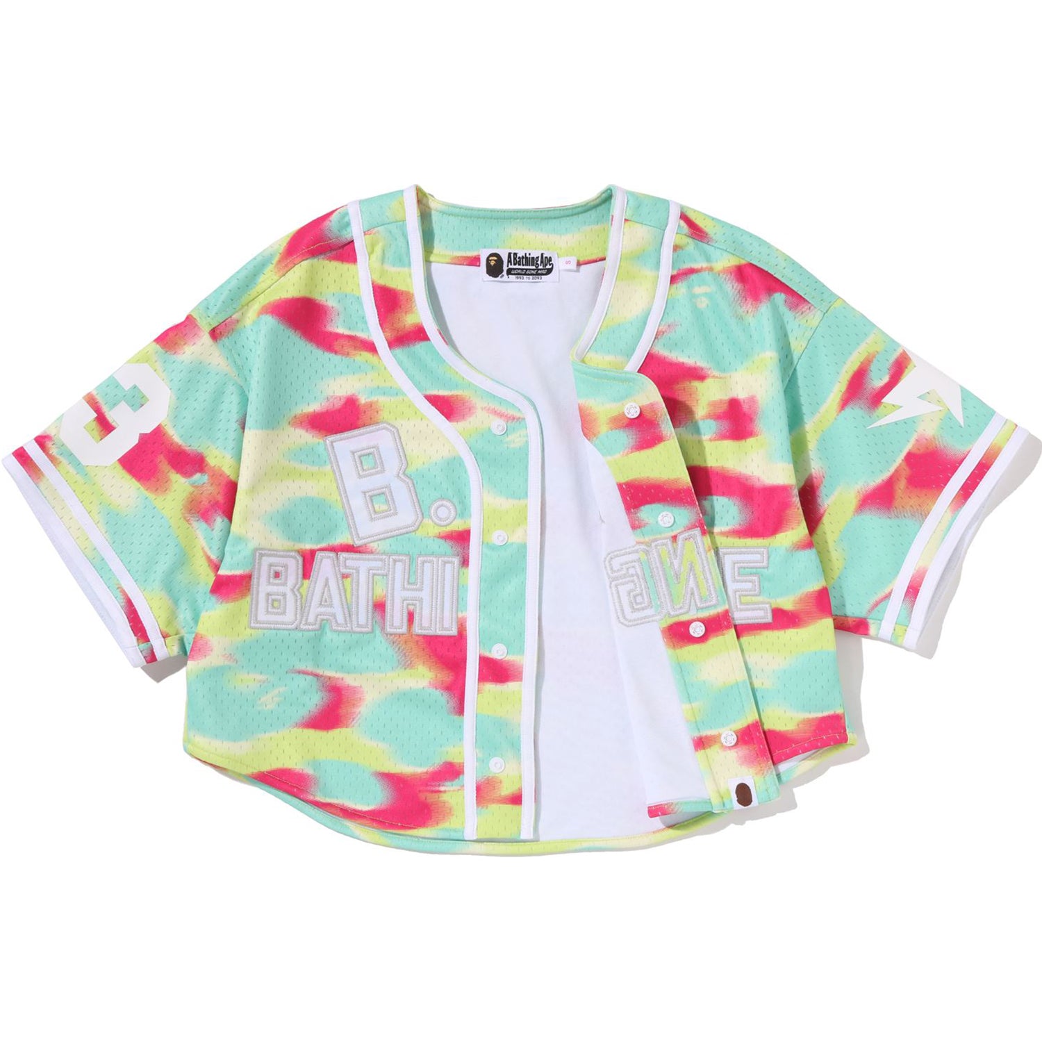 Alternative view of SCREEN CAMO MULTI LOGO BASEBALL SHIRT LADIES