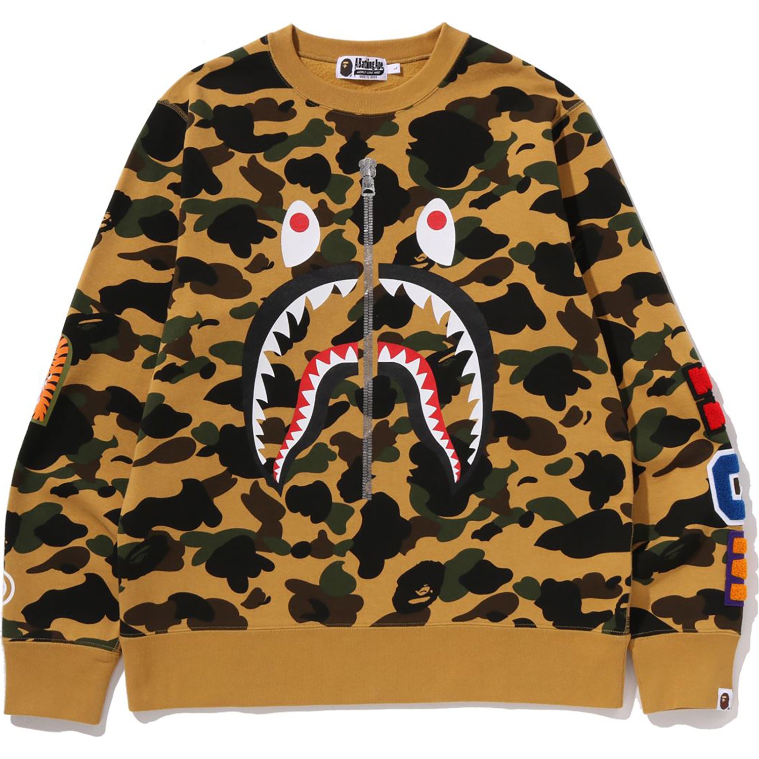 1ST CAMO SHARK CREWNECK SWEATSHIRT MENS - Image 5