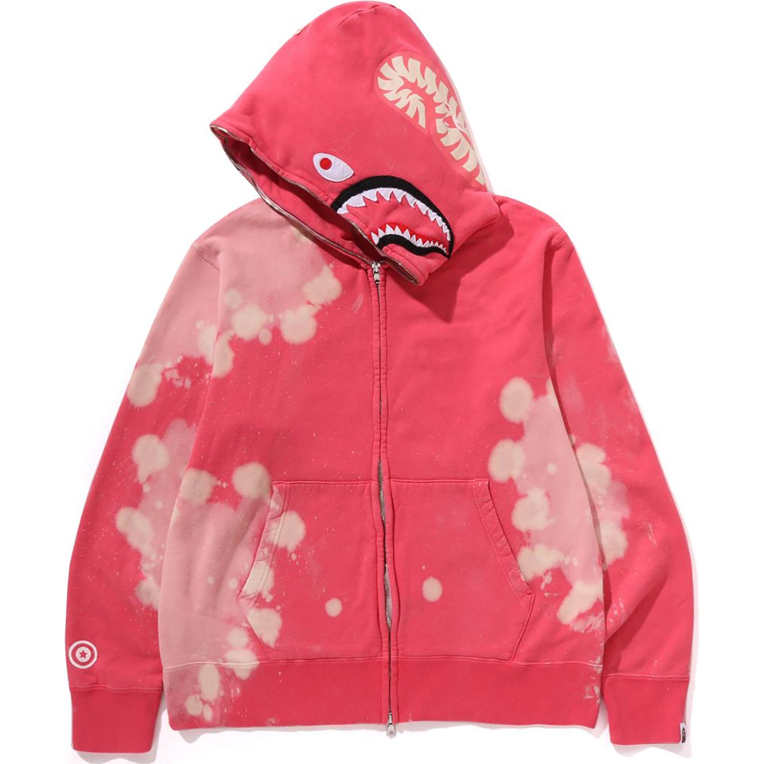 Alternative view of HAND DYE SHARK FULL ZIP HOODIE MENS