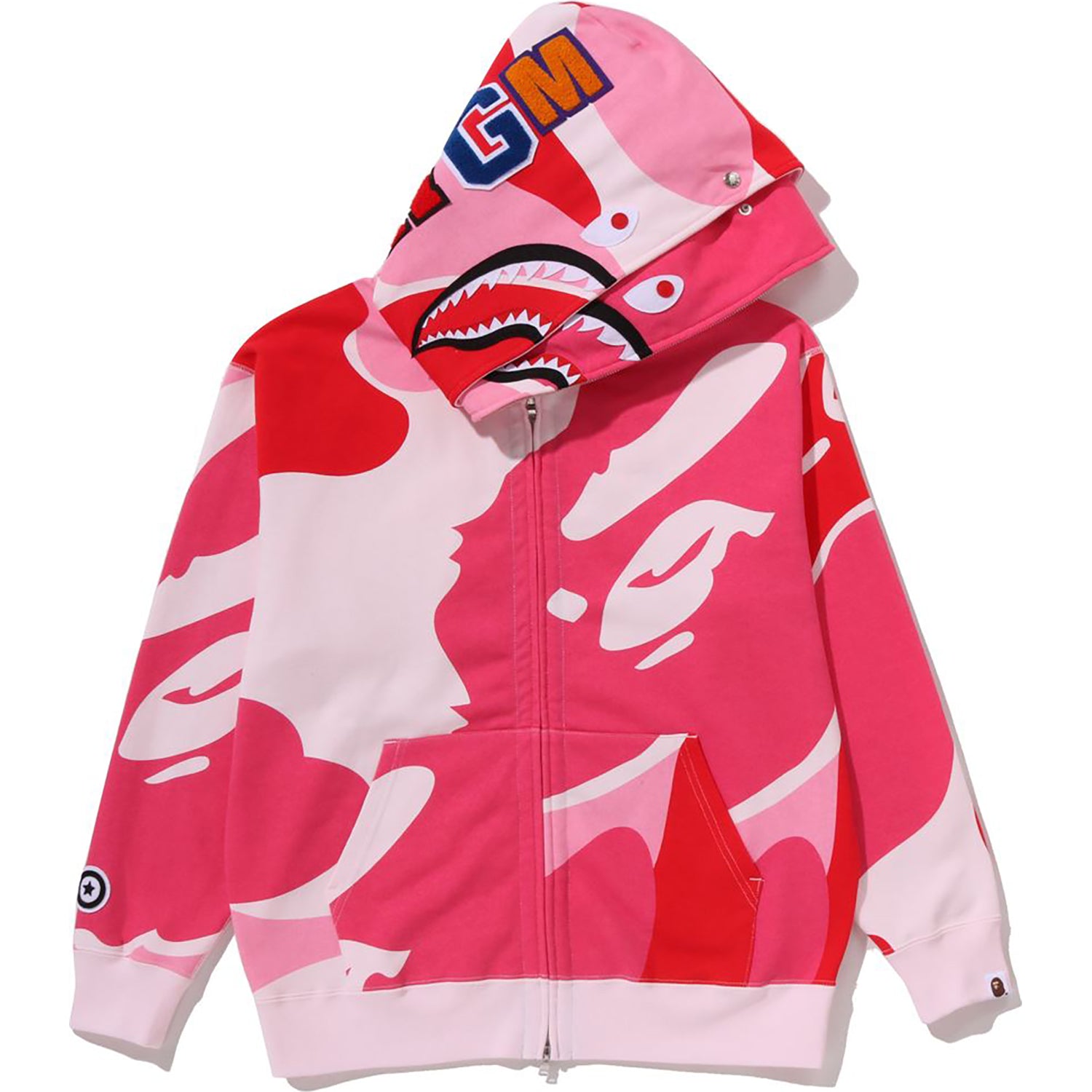 Alternative view of MEGA ABC CAMO DOUBLE SHARK RELAXED FIT FULL ZIP HOODIE MENS
