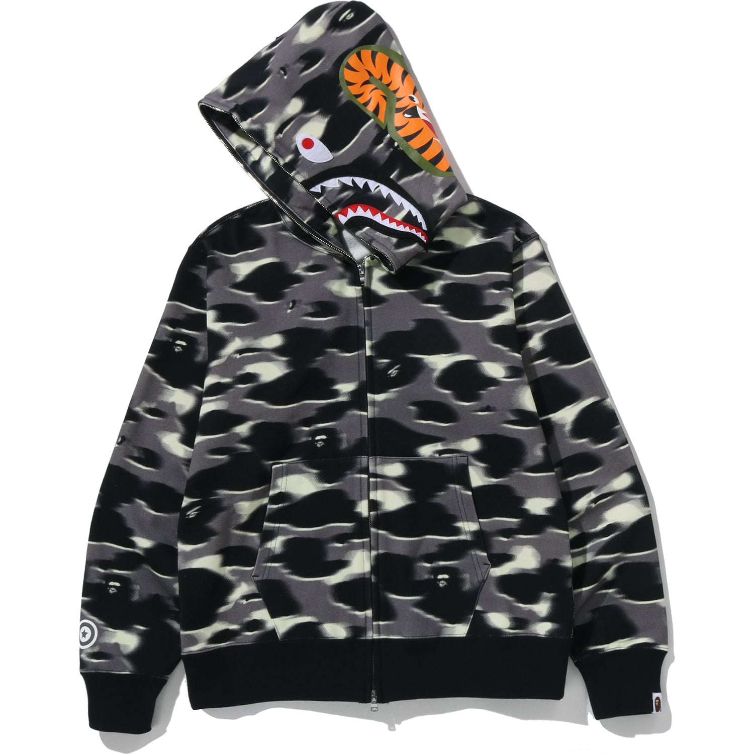 Alternative view of SCREEN CAMO SHARK FULL ZIP HOODIE MENS