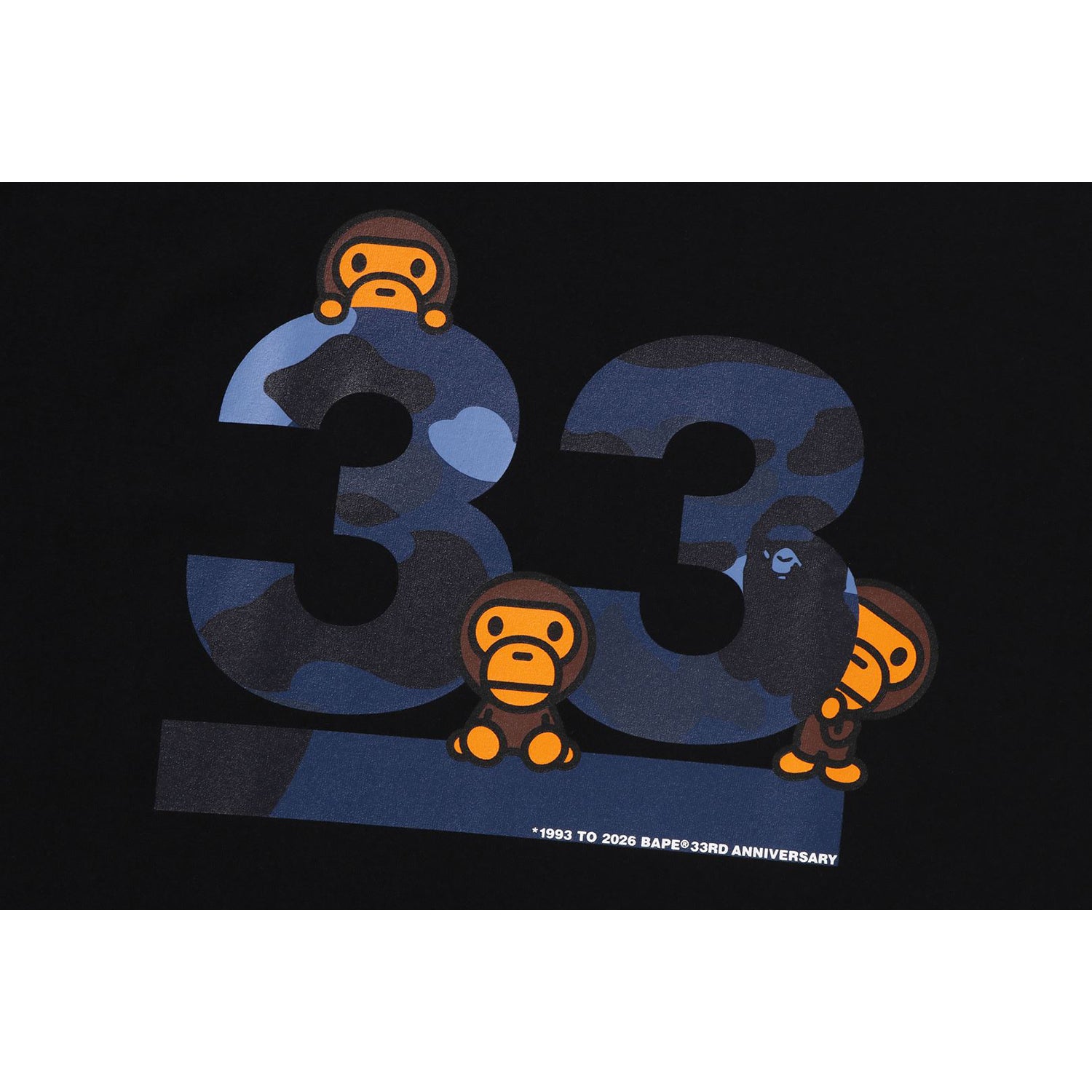 Alternative view of A BATHING APE 33RD ANNIV. BABY MILO TEE MENS